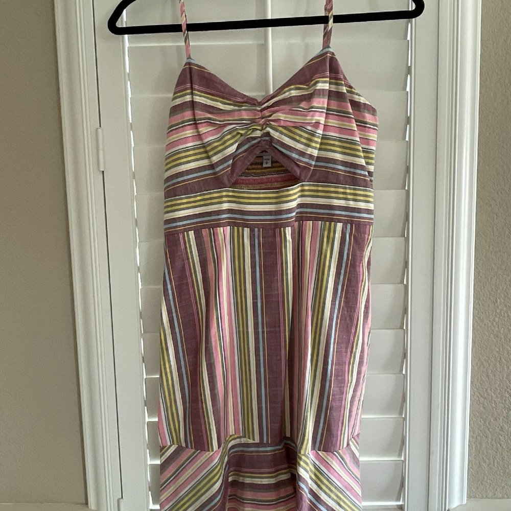 Express Striped cutout dress